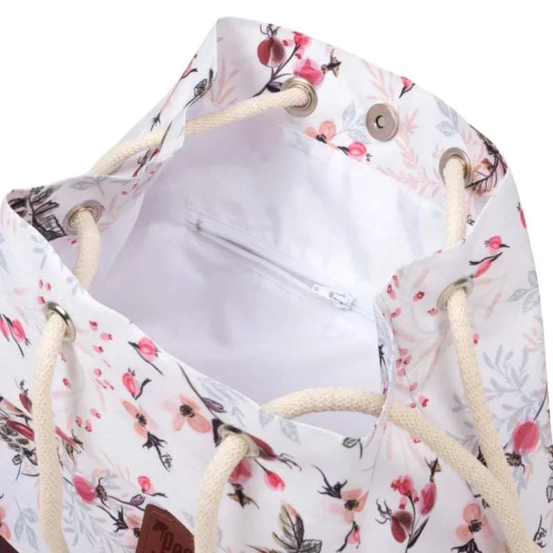 Torebka worek - Secret Garden Burgund - obrazek 4