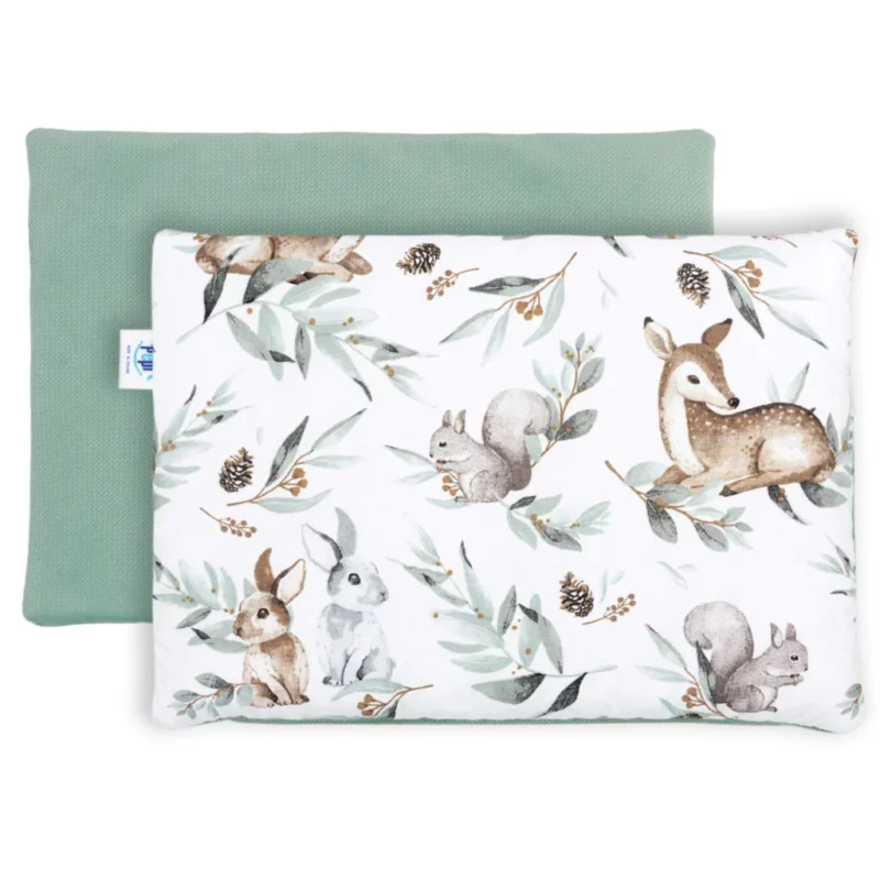 Poduszka płaska 25×35 - Green Groove bawełna/velvet