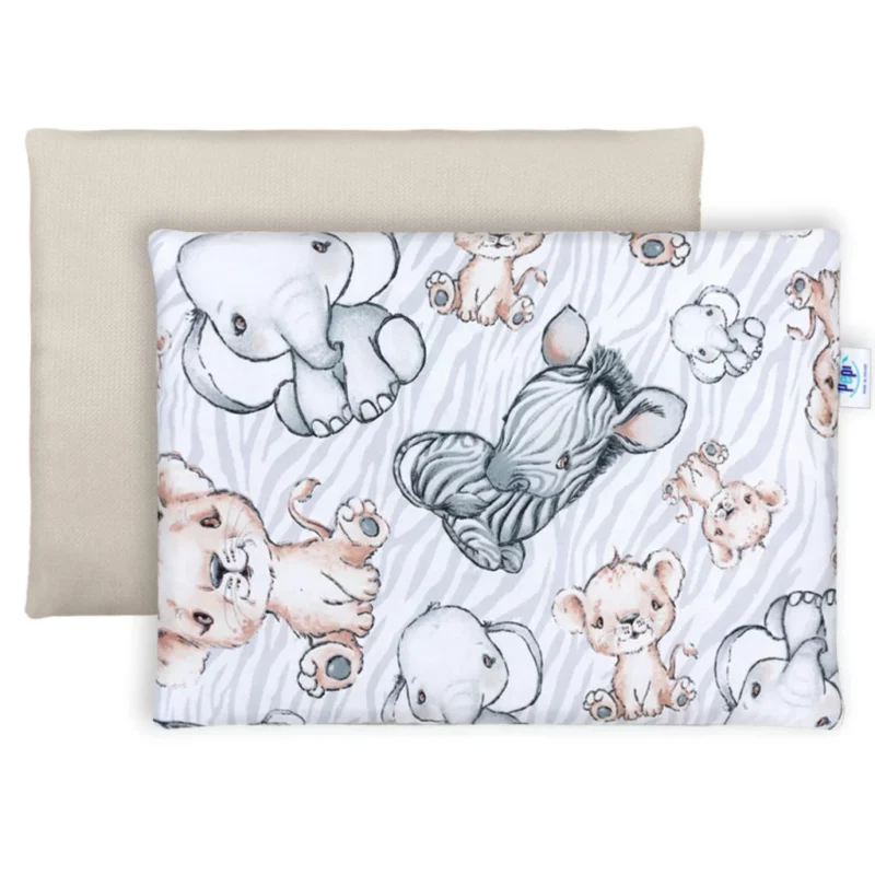 Poduszka płaska 25×35 - Safari cappucino - bawełna/velvet