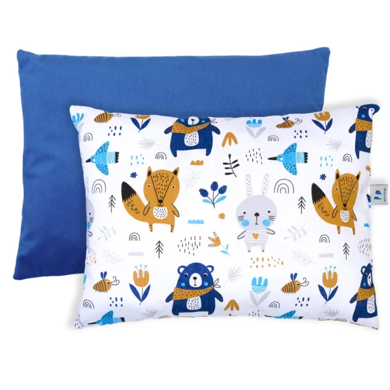 Poduszka puchata 30x40 Blue Bear z velvetem granatowym