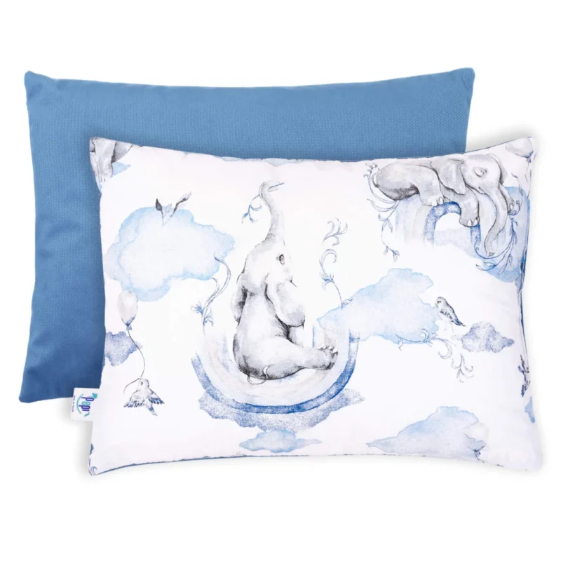 Zestaw kocyk 75×100 i poduszka 30×40 Eledreams Blue z velvetem - obrazek 3