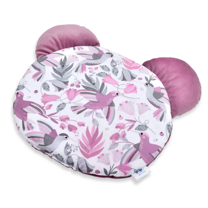 Poduszka płaska MIŚ Hummingbird z velvetem old rosa