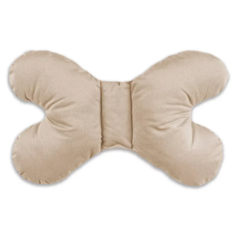 Poduszka MOTYLEK Lovely Bird z velvetem cappucino - obrazek 2