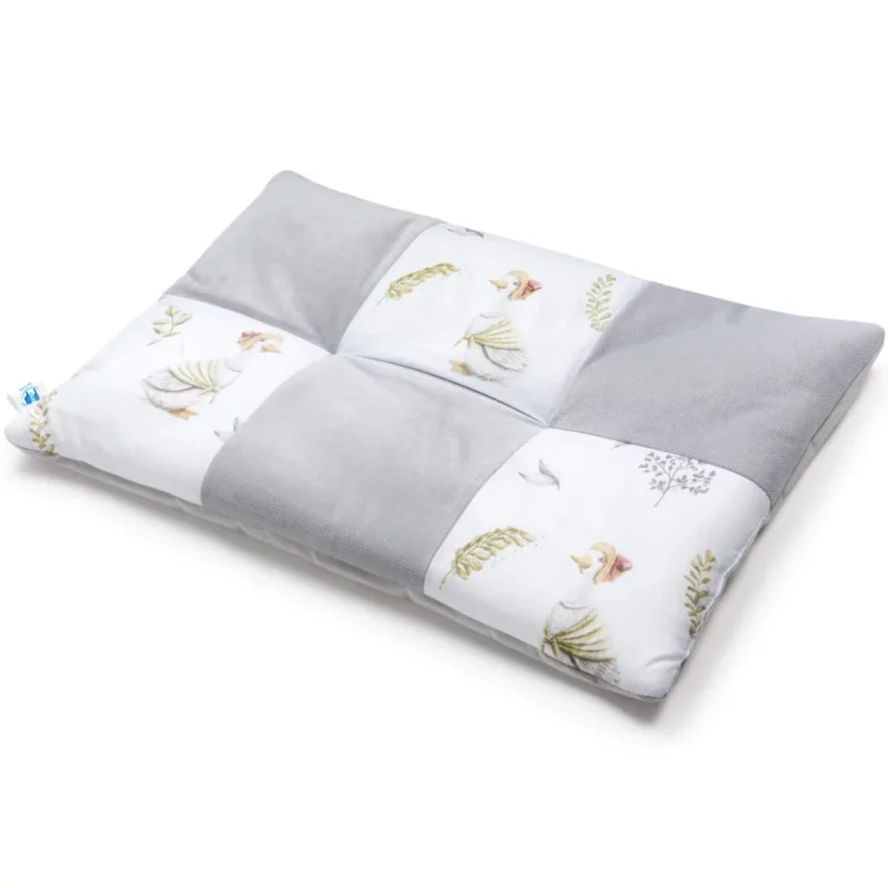 Płaska poduszka patchwork 60×40 - Lady Goose z velvetem
