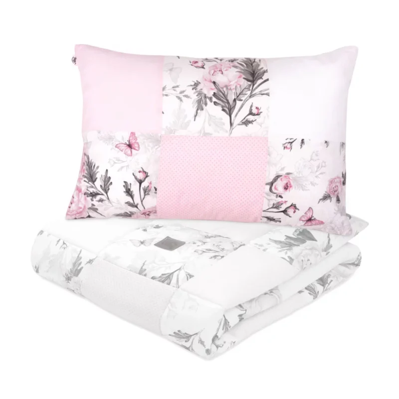Poszewka na poduszkę patchwork 60×40 Pink Flowers