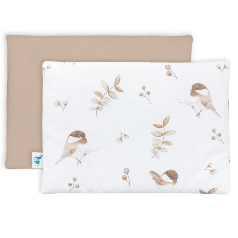 Poduszka płaska 25×35 - Lovely Bird cappucino - bawełna