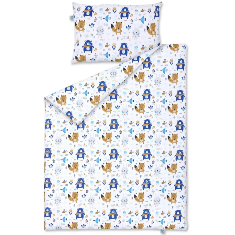 Pościel dziecięca 120×90 z poszewką na poduszkę 40×60 Blue Bear - obrazek 3