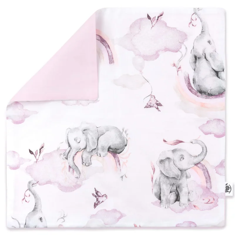Bawełniana poszewka 40x40 na poduszkę z suwakiem Eledreams Pink - obrazek 2