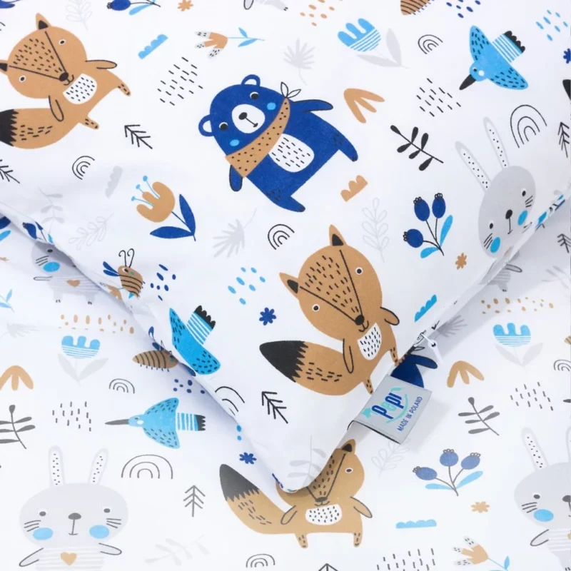 Pościel dziecięca 120×90 z poszewką na poduszkę 40×60 Blue Bear - obrazek 2
