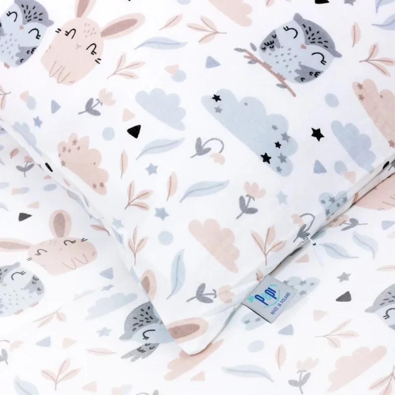 OUTLET***Bawełniana poszewka 60x40 na poduszkę z suwakiem Forest Friends (141) - obrazek 2