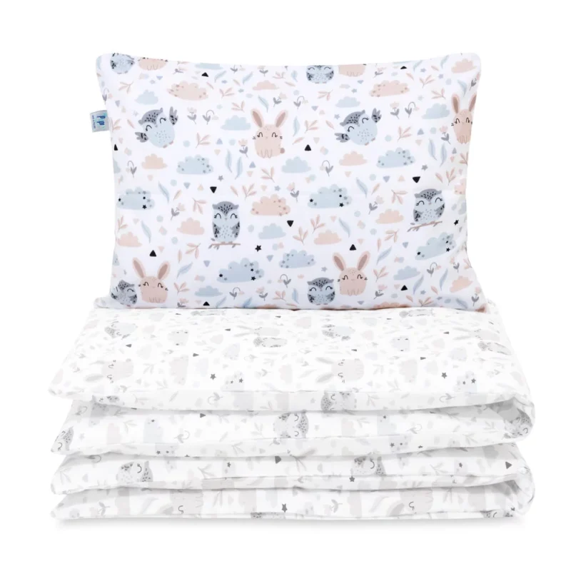 OUTLET***Bawełniana poszewka 60x40 na poduszkę z suwakiem Forest Friends (141)