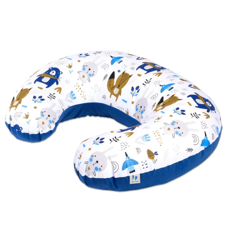 Poduszka do karmienia ROGAL blue bear velvet