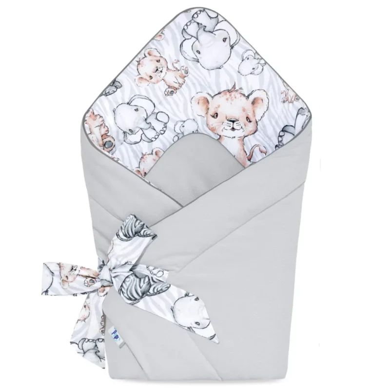 Wyprawka niemowlęca 6-elementowa - Safari grey - bawełna/velvet - obrazek 4