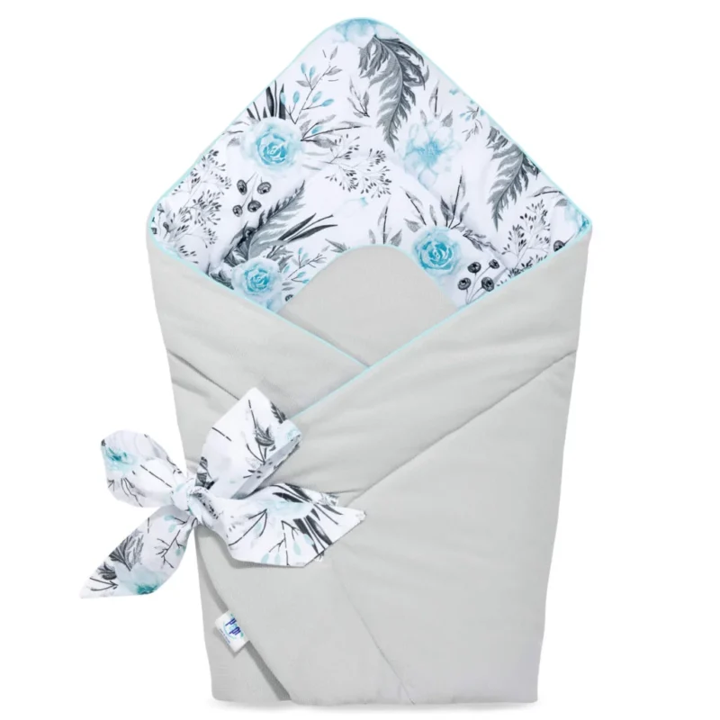 Rożek otulacz - Garden Mint - bawełna/velvet