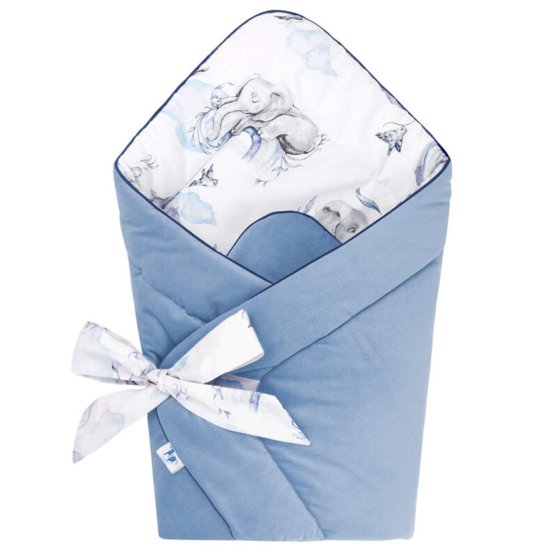 Rożek otulacz - Eledreams Blue - bawełna/velvet