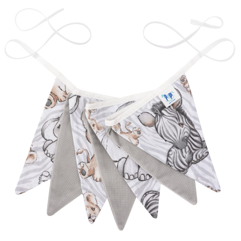 Girlanda Safari z velvetem grey