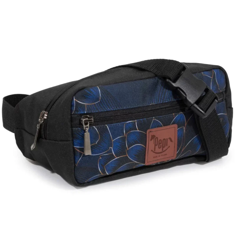 Saszetka Nerka Wodoodporna Peony black