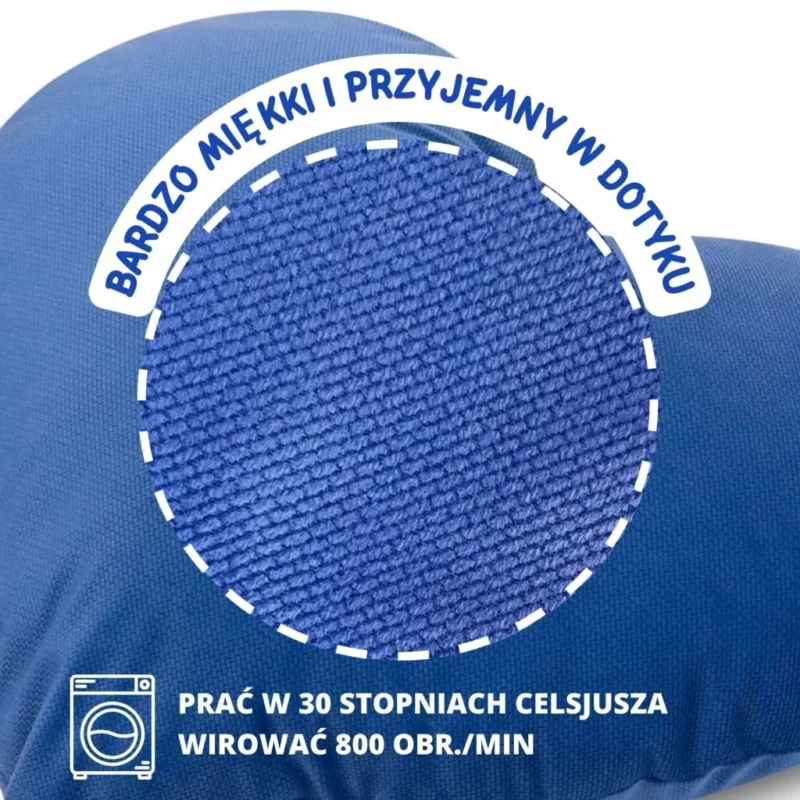 Poduszka SERCE dark blue - obrazek 2