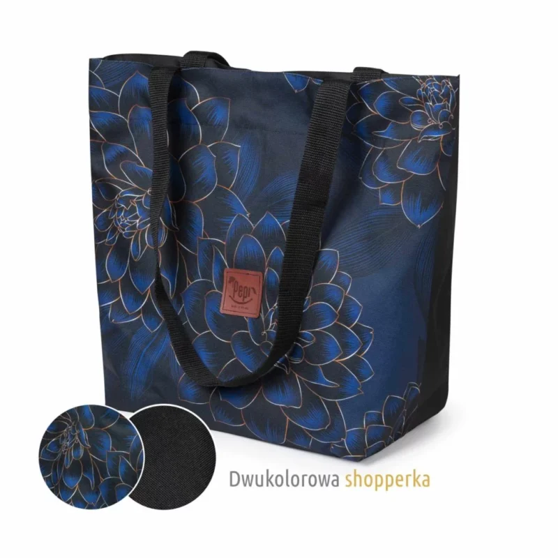 Torba miejska A4 Peony Black - obrazek 2