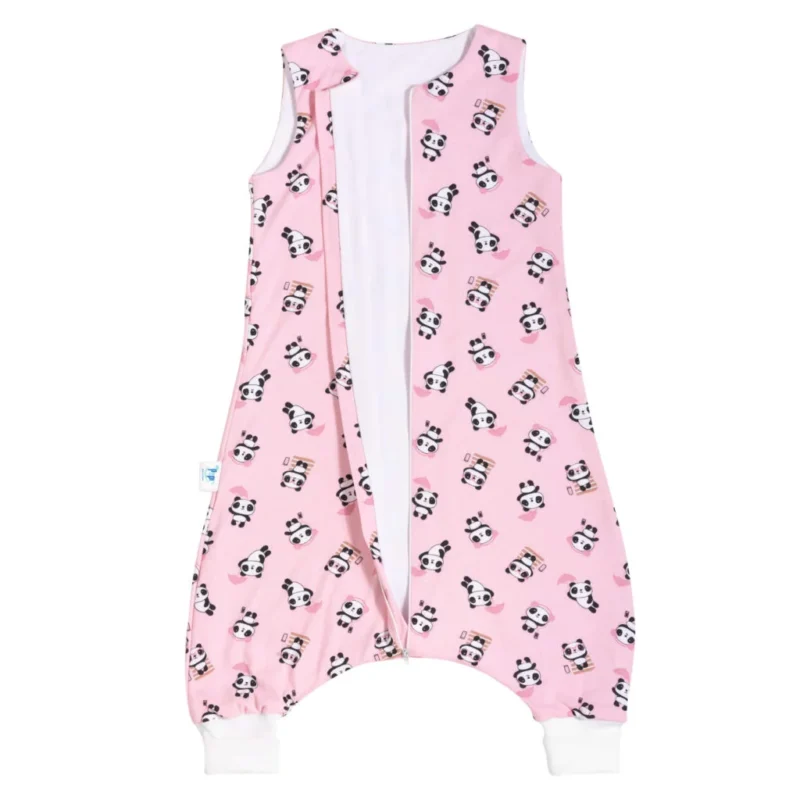 Śpiworek z nogawkami bawełniany PandaBoo Pink - obrazek 2