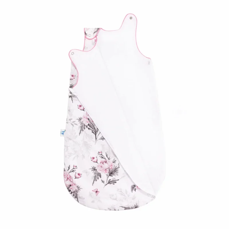 Śpiworek bawełniany do spania Pink Flowers - obrazek 2