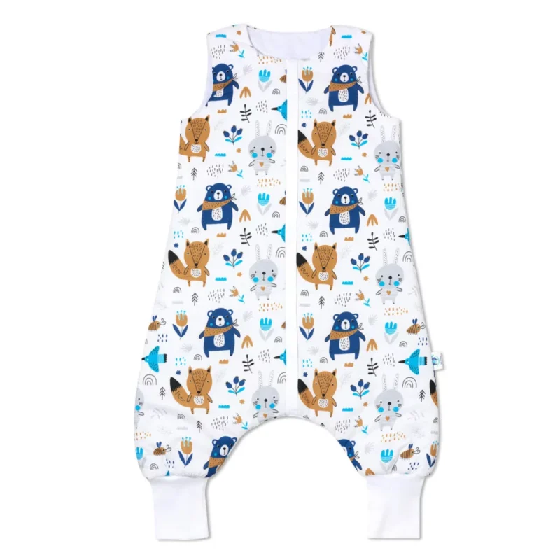 Śpiworek bawełniany z nogawkami do spania Blue Bear