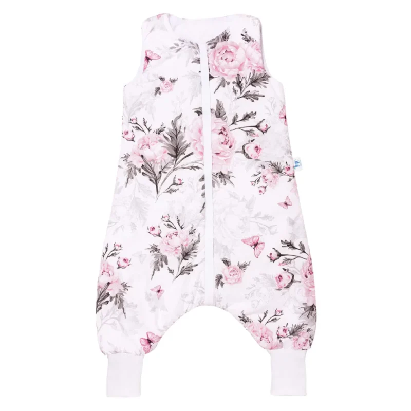 Śpiworek bawełniany z nogawkami do spania Pink Flowers