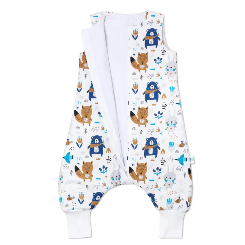 Śpiworek bawełniany z nogawkami do spania Blue Bear - obrazek 2