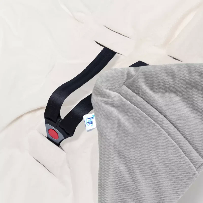 Kocyk do fotelika samochodowego z polarem grey silver minky - obrazek 4