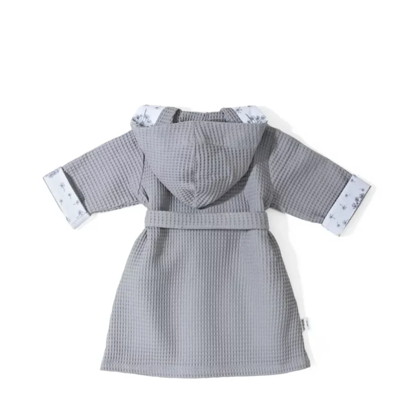 Szlafrok kąpielowy z kapturkiem dla dziecka Summer Wind grey - obrazek 2