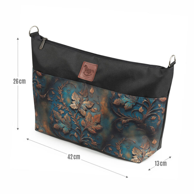 Torba wodoodporna do wózka shopper Gold Leaf black - obrazek 2