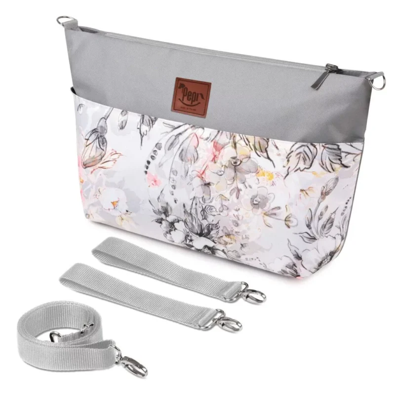 Torba wodoodporna do wózka shopper Kwiaty Jabłoni – Grey