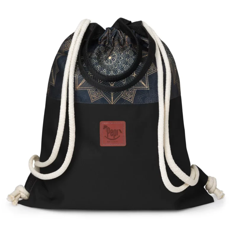 Wodoodporny worko-plecak 2w1 - Rosette Black