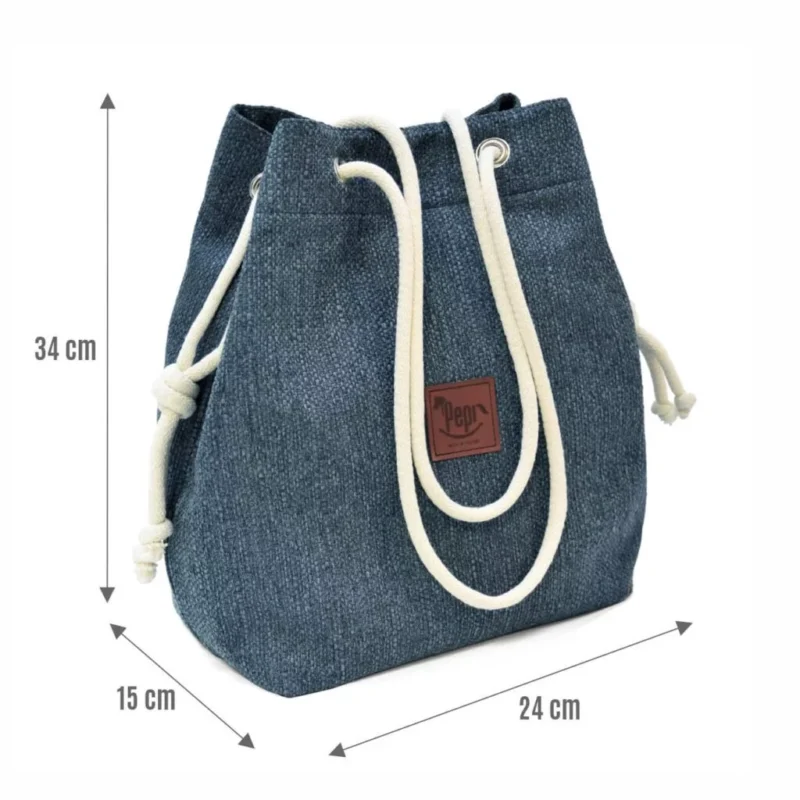 Torebka worek - Jeans - obrazek 2