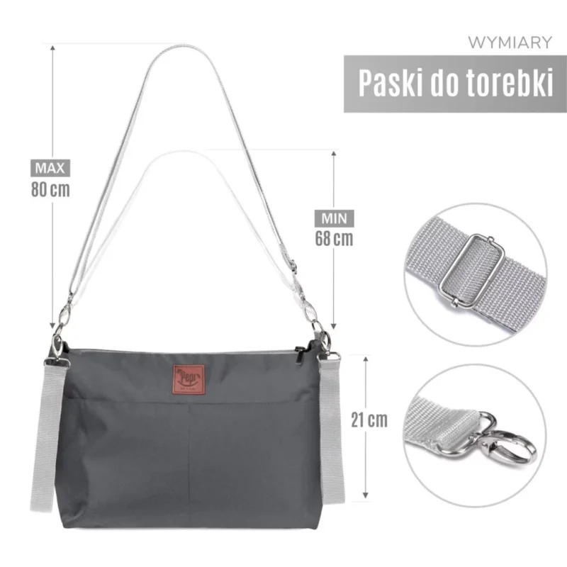 Torba wodoodporna do wózka shopper Grafit - obrazek 5