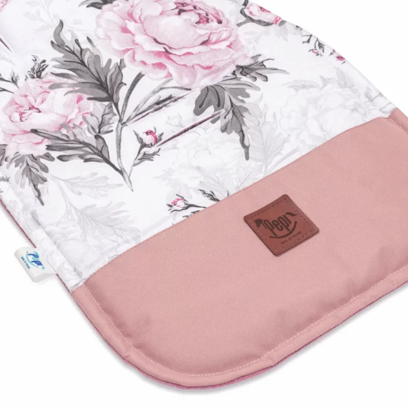 Wkładka do wózka Pink Flowers z velvetem - obrazek 2