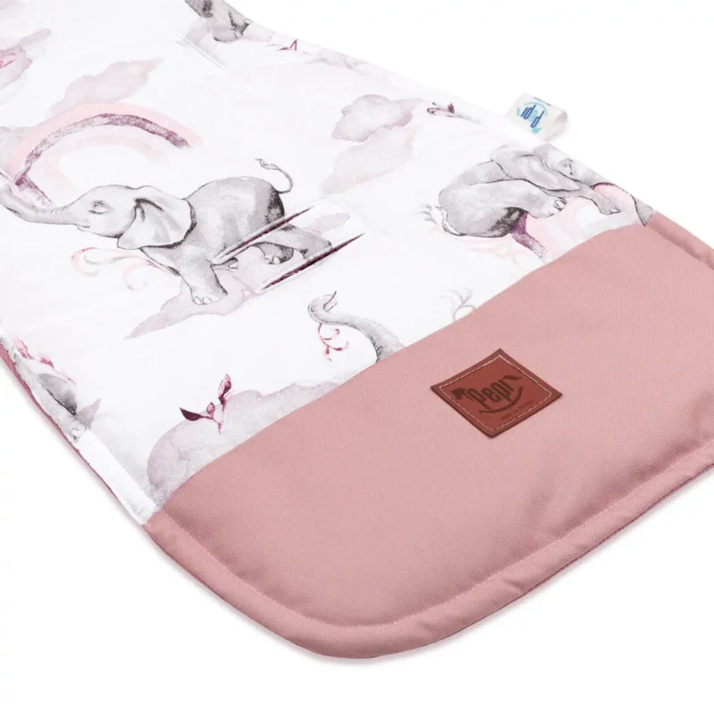 Wkładka do wózka z ochraniaczami na pasy Eledreams Pink z velvetem - obrazek 4