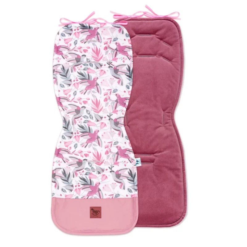 Wkładka do wózka Hummingbird z velvetem old rosa