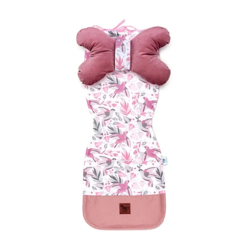 Wkładka do spacerówki - zestaw 5w1 - Hummingbird old rosa - bawełna/velvet - obrazek 2