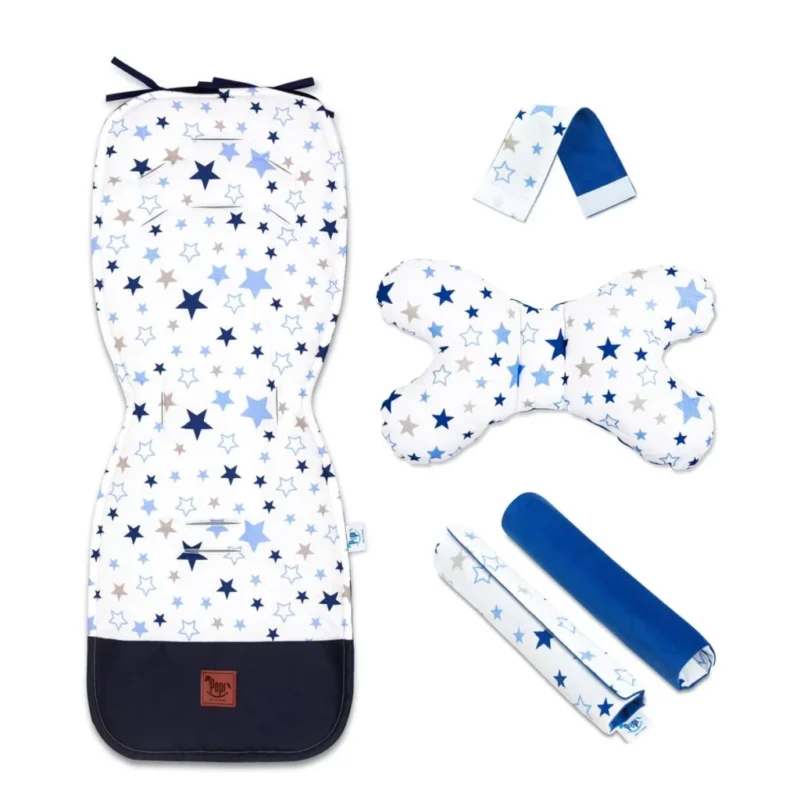 Zestaw 5-elementowy z wkładką do wózka Milky Way z velvetem