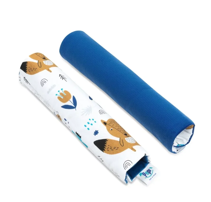Wkładka do wózka z ochraniaczami na pasy Blue Bear z velvetem - obrazek 3