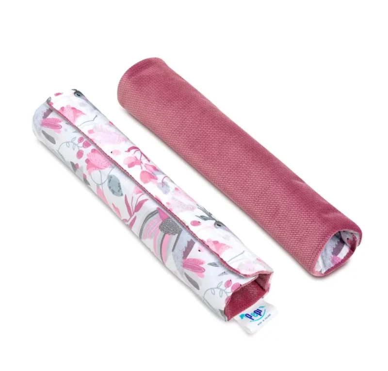 Wkładka do wózka z ochraniaczami na pasy Hummingbird z velvetem old rosa - obrazek 3