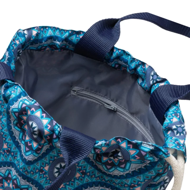 Wodoodporny worko-plecak 2w1 - Mandal Blue - obrazek 2