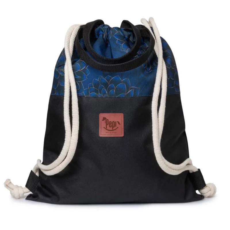Wodoodporny worko-plecak 2w1 - Peony Black