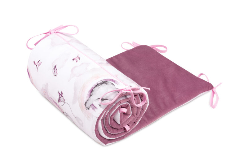 Ochraniacz do łóżeczka Eledreams Pink z velvetem - obrazek 2