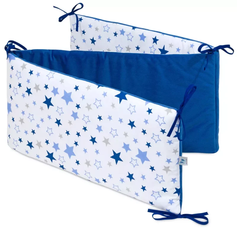Ochraniacz do łóżeczka Milky Way z velvetem blue