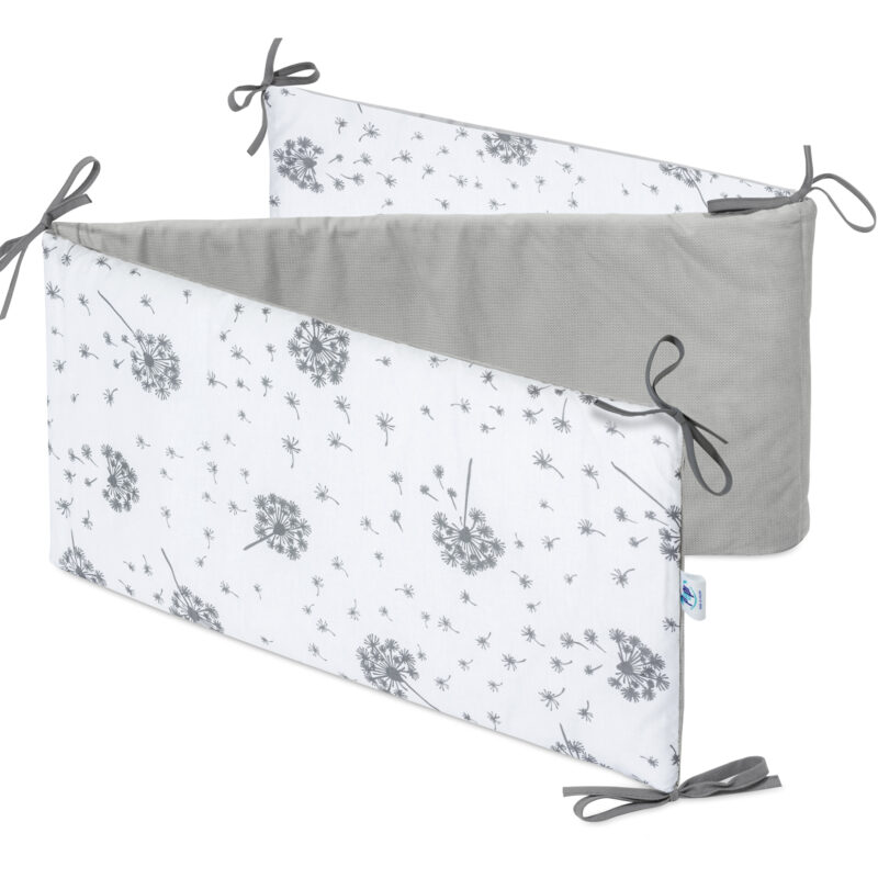 Ochraniacz do łóżeczka Summer Wind z velvetem grey