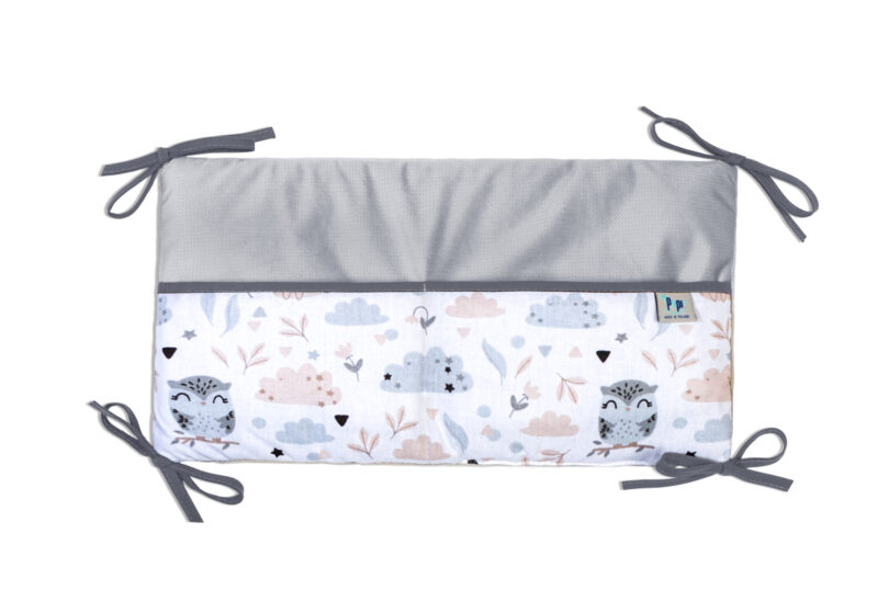 Bawełniany organizer do łóżeczka 42×22 Forest Friends z velvetem
