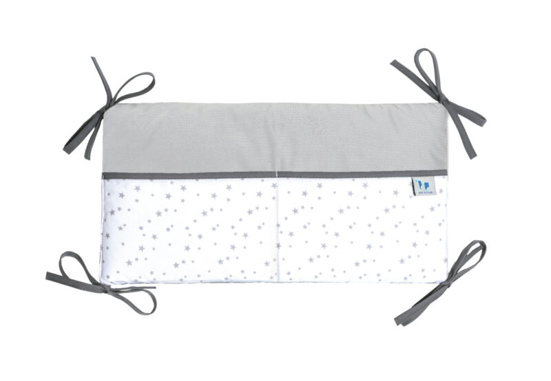 Bawełniany organizer do łóżeczka 42×22 Grey Galaxy velvet grey