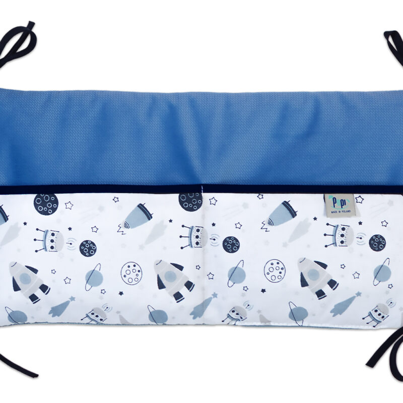 Bawełniany organizer do łóżeczka 42×22 Magic Space velvet jeans